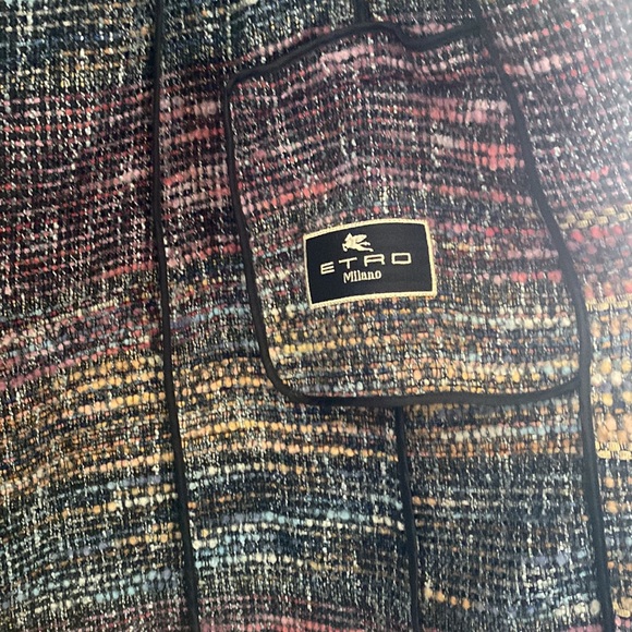 ETRO Plaid Tweed Blazer ETRO Milano (made in Italy ) vintage - Picture 3 of 11